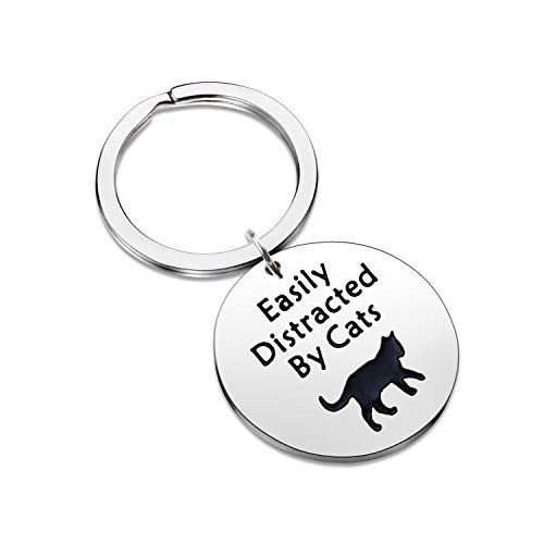 Picalela Cat Lover Gift Easily Distracted by Cats Keychain Cat Mom Gift Cat Dad Gift, Cute Cat Keychain Jewelry for Pet Lover Cat Lover Owner Picalela Cat Lover Gift Easily Distracted by Cats Keychain Cat Mom Gift Cat Dad Gift, Cute Cat Keychain Jewelry for Pet Lover Cat Lover Owner