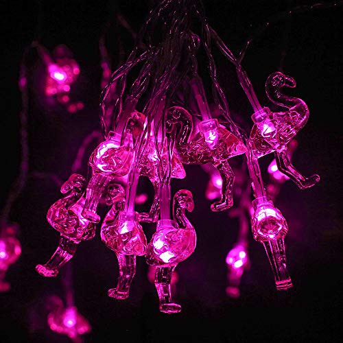 Crystal Flamingo String Lights, 10ft 20LED Battery Powered Fairy Lights, Indoor/Outdoor Terrace Garden Party Girls Room Decoration -Flamingo Pink- Crystal Flamingo String Lights, 10ft 20LED Battery Powered Fairy Lights, Indoor/Outdoor Terrace Garden Party Girls Room Decoration -Flamingo Pink-