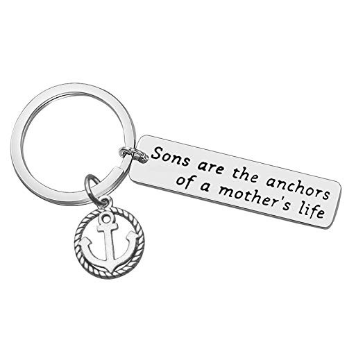 Mom to Son Gift from Mom Jewelry Son Mom Gift Keychain Keyring Mother's Day Gift Inspirational Gift Birthday Graduation Gifts Keychain for Teen Boy Mother Christmas Jewelry Keychain