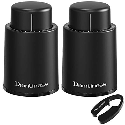 Wine Vacuum Bottle Stoppers, Vacuum Wine Stoppers for Wine Bottles, Wine Bottle Keeper and Wine Preserver, Wine Saver and Wine Corks, Wine Accessories, Daintiness Wine Bottle Stoppers