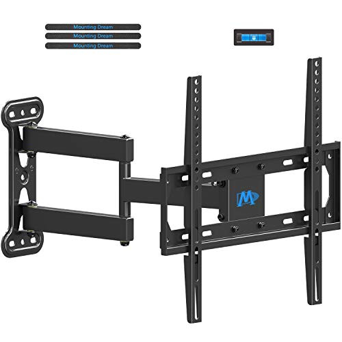 Mounting Dream TV Mount with Articulating Arm for 26-55 Inch LED, LCD, OLED TV, Full Motion TV Wall Mount Bracket up to VESA 400x400mm and 60 lbs, Suitable for Single Stud