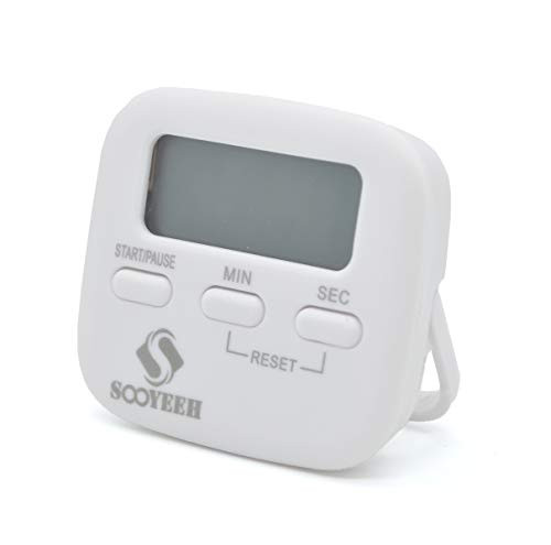 Digital Kitchen Timer with Stand, Countdown Timer, Loud Alarm, Big Digits, Suitable for Classroom, Bathroom, Teachers, Kids