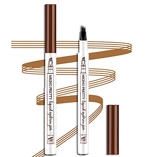 Brown 2PCS Microblading Eyebrow Pen Waterproof Eyebrow Pencil with a Micro-Fork Tip Applicator -Tat Brow Pen for Natural Eyebrow Makeup Brown 2PCS Microblading Eyebrow Pen Waterproof Eyebrow Pencil with a Micro-Fork Tip Applicator -Tat Brow Pen for Natural Eyebrow Makeup