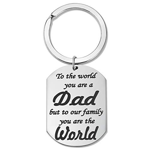 Funny Fathers Day Keychain Gift A Great Dad Keychain Jewelry Thank You Daddy