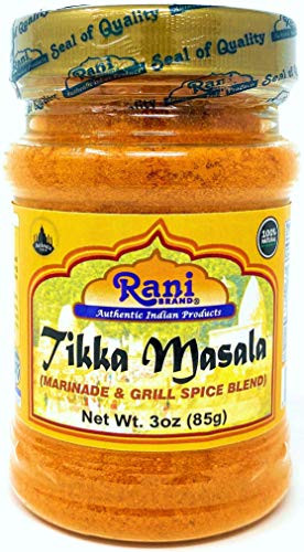 Rani Tikka Masala Indian 7-Spice Blend 3oz -85g- ~ All Natural, Salt-Free - Vegan - No Colors - Gluten Friendly - NON-GMO