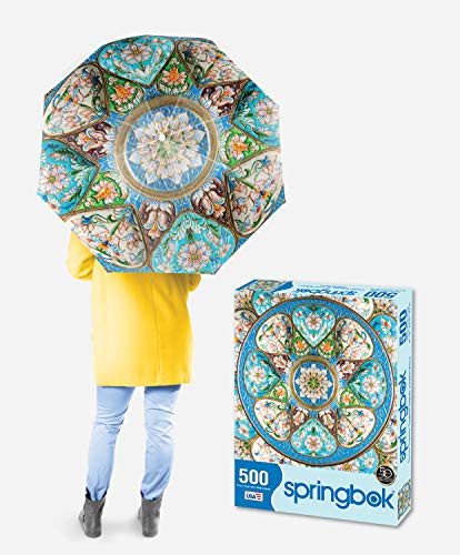 Springbok Timeless Turquoise 500 Piece Jigsaw Puzzle and Umbrella Gift Set