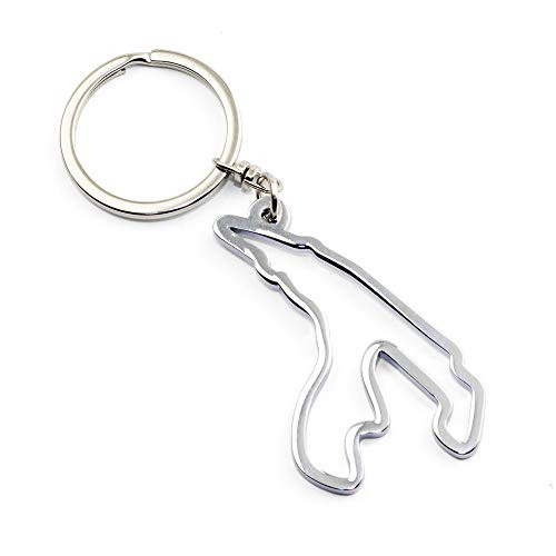 Spa-francorchamps Race Track Map Logo Metal Car Key chain Key Ring Decoration