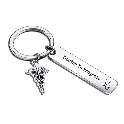 ASANHAO Future Doctor Jewelry New Doctor Keychain Future Dr Gift Future Doctor Gift Doctors day Gift Med Student Gift Doctors Graduation Gift -Doctor In Progress Keychain-