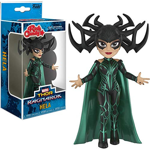 Hela: Thor - Ragnarok x Funko Rock Candy Vinyl Figure + 1 Official Marvel Trading Card Bundle [29717]