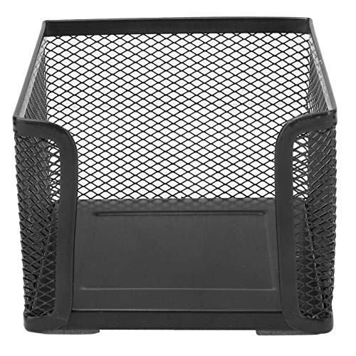 GLOGLOW Memo Holder, Office Business Metal Mesh Sticky Note Box Desk Shelf Card Holder Case Stand Organizer for Office Home School Desk Organizers