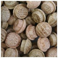 WidgetCo 3/8" Oak Button Top Wood Plugs