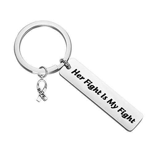 ENSIANTH Cancer Awareness Keychain Her Fight is My Fight Keychain Cancer Survivor Gift Cancer Fighter Gift -Cancer Fight Key- ENSIANTH Cancer Awareness Keychain Her Fight is My Fight Keychain Cancer Survivor Gift Cancer Fighter Gift -Cancer Fight Key-