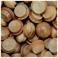 WidgetCo 3/8" Mahogany Button Top Wood Plugs