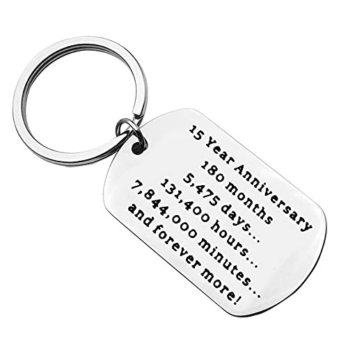 Wedding Anniversary Keychain Gifts 15 Year Anniversary Jewelry Gift for Wife Husband Couple Anniversary Keepsake Gifts for Him Her Couple Jewelry Promises Keyring Gift Valentines Day Birthday Gifts Wedding Anniversary Keychain Gifts 15 Year Anniversary Jewelry Gift for Wife Husband Couple Anniversary Keepsake Gifts for Him Her Couple Jewelry Promises Keyring Gift Valentines Day Birthday Gifts