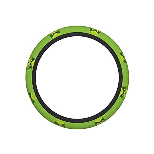 The Grinch Elasticity Steering Wheel Cover Microfiber Soft-Touch Steering Wheel Covers Steering Wheel Protector for Women and Men -15 Inch-