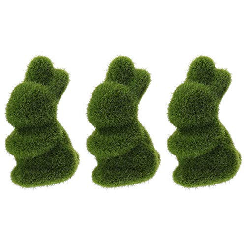 NUOBESTY 3pcs Easter Moss Bunny Rabbit Figurine Furry Flocked Rabbit Statue Artificial Turf Grass Bunny Figure Easter Table Decorations NUOBESTY 3pcs Easter Moss Bunny Rabbit Figurine Furry Flocked Rabbit Statue Artificial Turf Grass Bunny Figure Easter Table Decorations