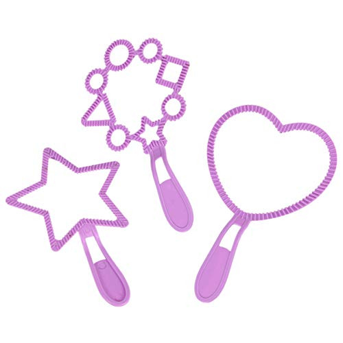 Balacoo 6pcs Bubble Wands Star Heart Shape Large Bubble Wand Summer Wands Fun Bubbles for Outdoors Activity Party Favors