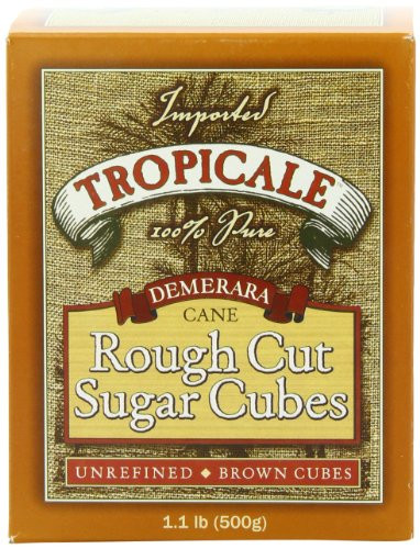 Tropicale Demerara Cane Rough Cut Sugar Cubes, 1.1-Pound Boxes (Pack of 6)