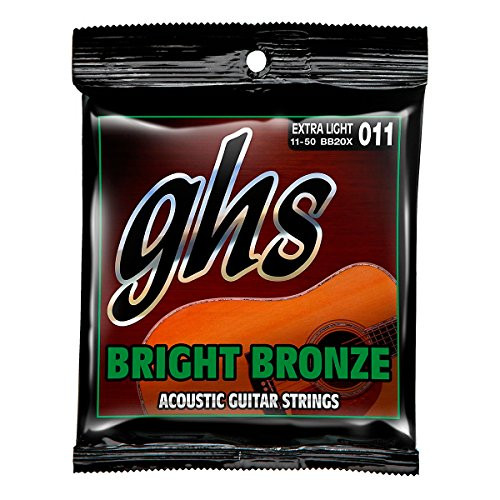 GHS BB20X Extra Light Bright Bronze Acoustic Guitar Strings -11-50-