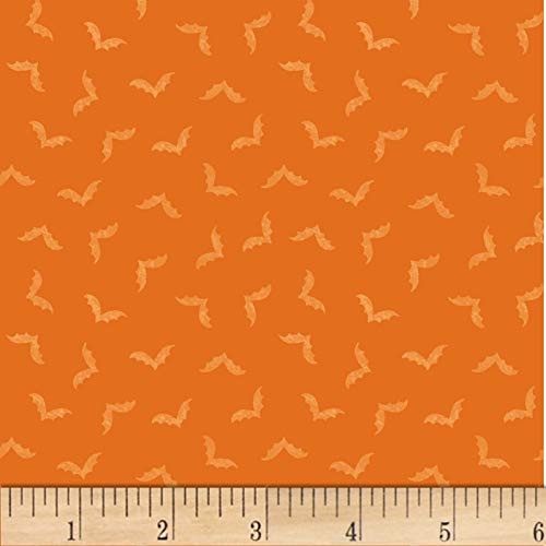 Michael Miller Howl-O-Ween Fright Nite Orange Quilt Fabric By The Yard