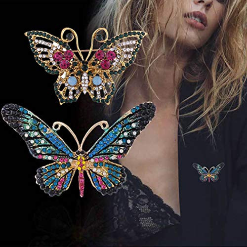 Woeoe Butterfly Crystal Brooch Pins Gold Rhinestone Sweater Brooch Pin Insect Shawl Clothing Buckle Party Brooches Pins Jewelry Accessories for Women Woeoe Butterfly Crystal Brooch Pins Gold Rhinestone Sweater Brooch Pin Insect Shawl Clothing Buckle Party Brooches Pins Jewelry Accessories for Women