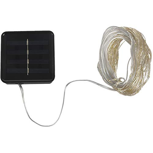 Exanko Solar String Lights, 10M 100LED Outdoor String Lights, Waterproof Decorative String Lights for Patio, Garden, Gate, Yard, Party, Wedding, Christmas -white- Exanko Solar String Lights, 10M 100LED Outdoor String Lights, Waterproof Decorative String Lights for Patio, Garden, Gate, Yard, Party, Wedding, Christmas -white-