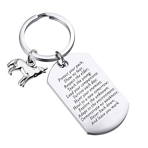 WSNANG Wolf Inspirational Gift Never Back Down and Leave You Mark Motivational Keychain for Wolf Lover Graduate -Wolf DT- WSNANG Wolf Inspirational Gift Never Back Down and Leave You Mark Motivational Keychain for Wolf Lover Graduate -Wolf DT-