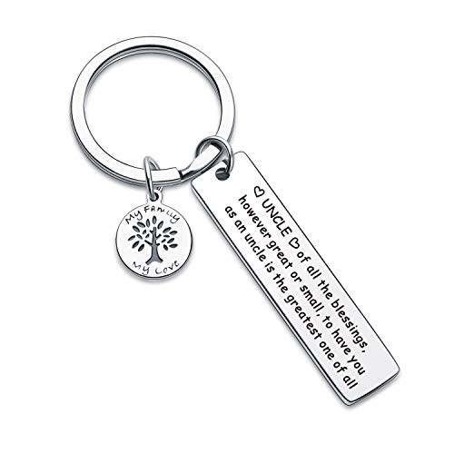 Uncle Birthday Gift Best Uncle Ever Gift for Uncle Jewelry Uncle dog tag Keychain New Uncle Keychain from nephew Dad Keychain New Uncle Gift Uncle Appreciation Gift from Niece New Uncle keyring