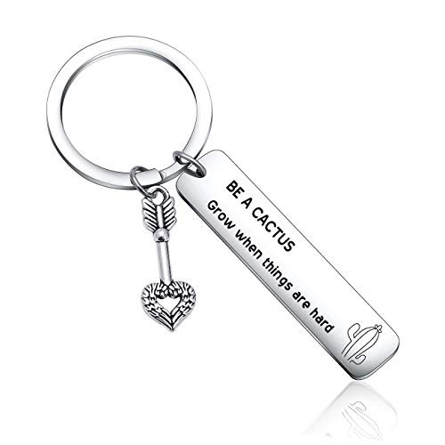 Cactus Jewelry Inspirational Gift for Best Friend Gift Motivational Keychain for Cousin Gift BFF Gift Brother Gift Inspired Gift Mom Gift Sister Gift Christmas jewelry Girlfriend Keychain Cactus Keyring