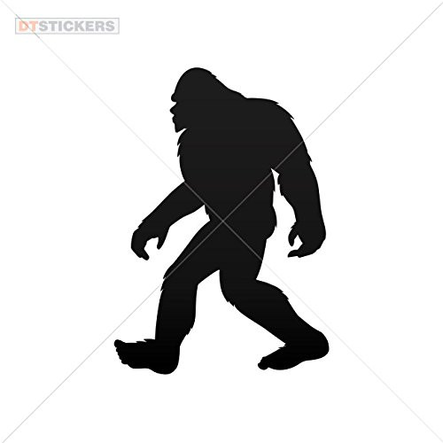 Animals Earth Colors  and  Sizes Variations Vinyl Sticker Decal Bigfoot Sasquatch Figure ATV Car Garage Bike -8 X 5,6 in.- Vinyl Color Black