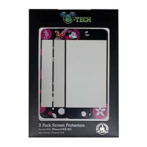 Disney D-tech Minnie Mouse Screen Protectors with Cleaning Cloth for Iphone 5