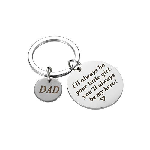 Father Daughter Gifts, Dad Keychain from Daughter, I'll Always Be Your Little Girl, Father's Day Birthday Gift Father Daughter Gifts, Dad Keychain from Daughter, I'll Always Be Your Little Girl, Father's Day Birthday Gift