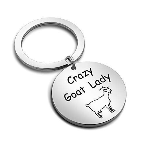 Funny Goat Gift Crazy Goat Lady Keychain Goats Lovers Gift for Farm Funny Goat Gift Crazy Goat Lady Keychain Goats Lovers Gift for Farm