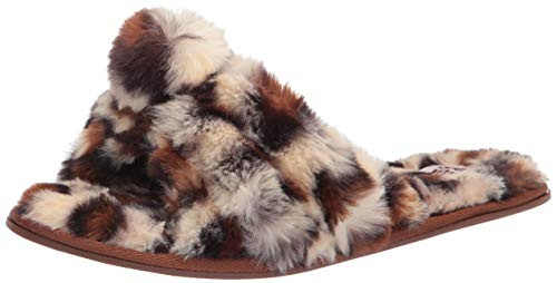 MUK LUKS Women's Open Toe Slipper, Leopard