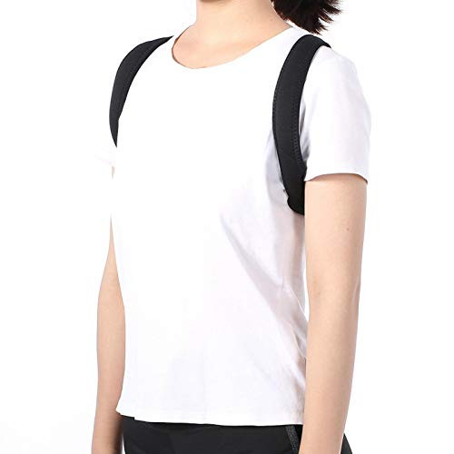Back Brace, Adjustable Belt Breathable Black 19.0x12.0x5.0cm Humpback Correction Belt Posture Corrector for Hunchbacks for Women
