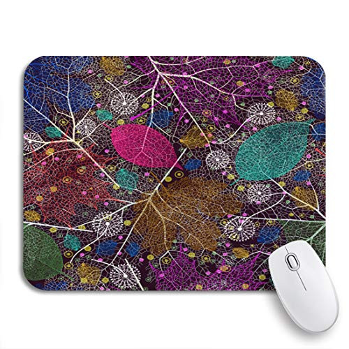Adowyee Gaming Mouse Pad Orange Pattern Abstract Leaf Painting Winter Nature Modern Autumn 9.5"x7.9" Nonslip Rubber Backing Mousepad for Notebooks Computers Mouse Mats