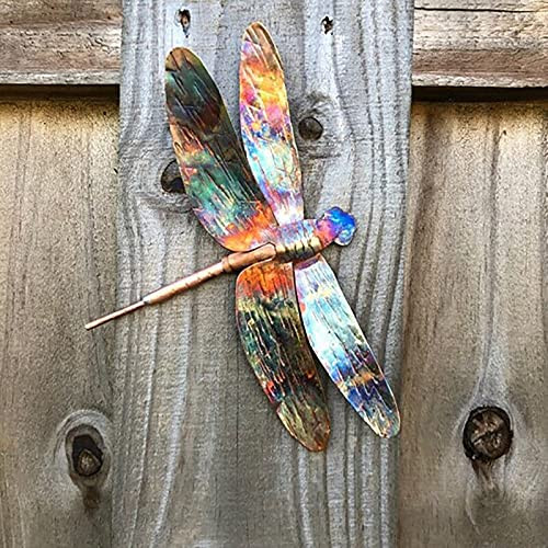 Metal Dragonfly Wall Art, Colorful Dragonfly Inspirational Wall Decor Sculpture Hanging for Indoor and Outdoor for Garden, Home, Living Room, Patio, Office, Fences, Porches Decoration-S- Metal Dragonfly Wall Art, Colorful Dragonfly Inspirational Wall Decor Sculpture Hanging for Indoor and Outdoor for Garden, Home, Living Room, Patio, Office, Fences, Porches Decoration-S-