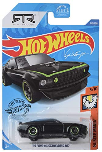 DieCast Hotwheels '69 Ford Mustang Boss 302, Muscle Mania 3/10 -Black- 210/250