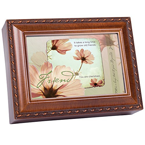 Cottage Garden Old Friends Friendship Faux Woodgrain Music Jewelry Box Plays That's What Friends are for Cottage Garden Old Friends Friendship Faux Woodgrain Music Jewelry Box Plays That's What Friends are for