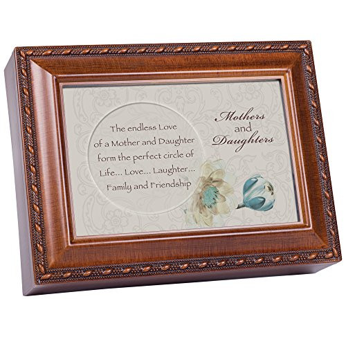 Cottage Garden Mothers & Daughters Woodgrain Traditional Music Box Plays Thats What Friends are for