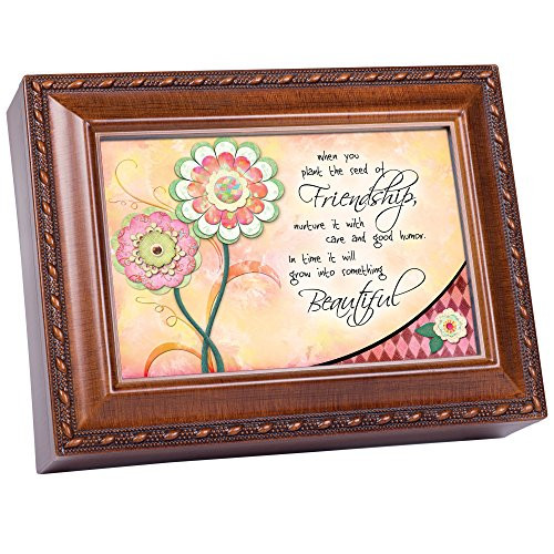 Cottage Garden The Seed of Friendship Woodgrain Traditional Music Box Plays Thats What Friends are for Cottage Garden The Seed of Friendship Woodgrain Traditional Music Box Plays Thats What Friends are for