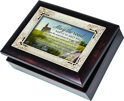 Irish Prayer Cottage Garden Italian Style Burlwood Finish with Decorative Inlay Jewelry Music Box - Plays Song When Irish Eyes Are Smiling Irish Prayer Cottage Garden Italian Style Burlwood Finish with Decorative Inlay Jewelry Music Box - Plays Song When Irish Eyes Are Smiling