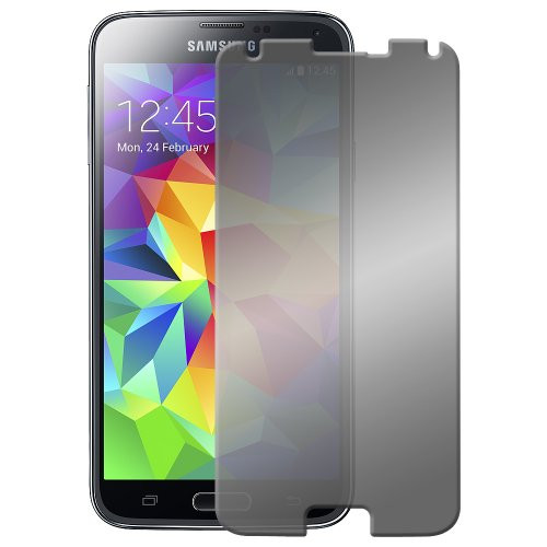 Amzer Kristal Mirror Screen Protector Scratch Guard Shield with Cleaning Cloth for Samsung Galaxy S5 - Retail Packaging - Mirror Protector