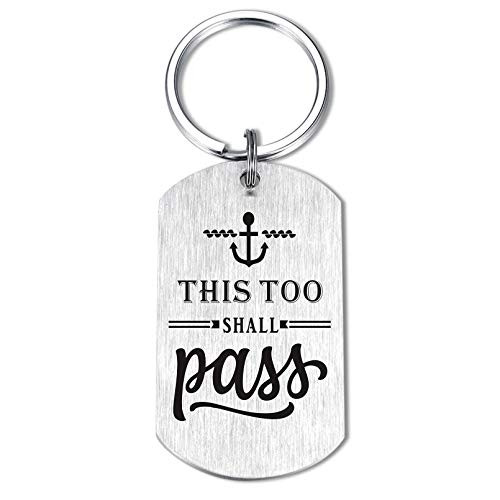 This Too Shall Pass Keychain Quote Gifts