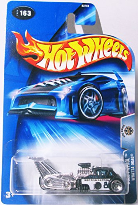 Mattel Hot Wheels 2004 1-64 Scale Black and White Roll Patrol Whatta Drag Police Die Cast Car 163 Mattel Hot Wheels 2004 1-64 Scale Black and White Roll Patrol Whatta Drag Police Die Cast Car 163