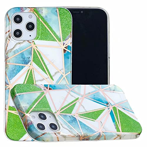 iPhone 12 Pro Max Case, Kingtorn Anti-Scratch Shockproof Flexible Slim Silicone Phone Case Back Soft TPU Bumper Protection Cover for iPhone 12 Pro Max Green White