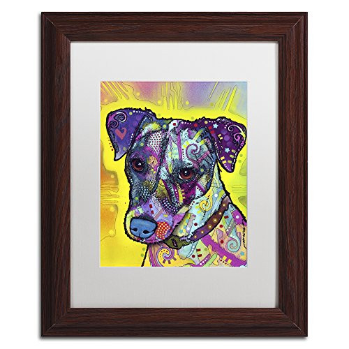 Jack Russell by Dean Russo, White Matte, Wood Frame 11x14-Inch