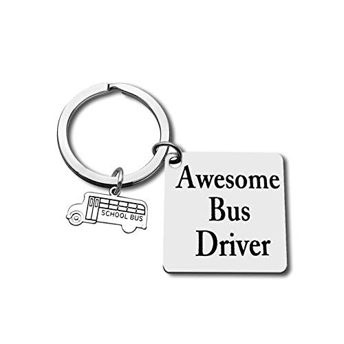 Bus Driver Appreciation Gifts Thank You Keychain School Bus Driver Gifts Awesome Bus Driver Keyring Retirement Gift for Women Men Drive Safe Jewelry Christmas Birthday End of The School Year Gift