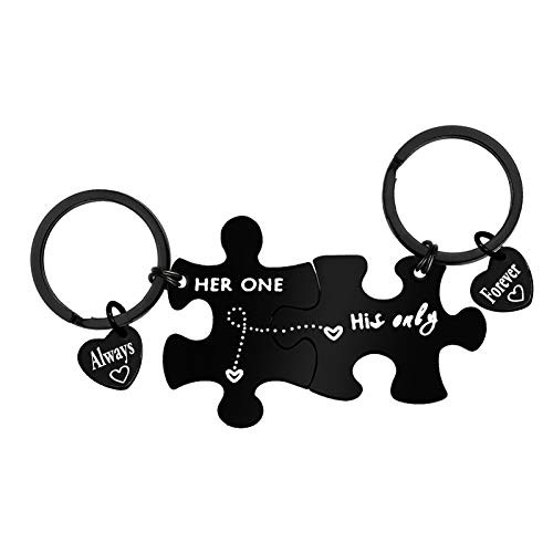 Boyfriend Girlfriend Gift Keychain Couples Jewelry Couple Keychain Her One His Only Couple Keyring for Him and Her Anniversary Valentine's Day Birthday Gifts for Husband Wife, His and Her Gifts Boyfriend Girlfriend Gift Keychain Couples Jewelry Couple Keychain Her One His Only Couple Keyring for Him and Her Anniversary Valentine's Day Birthday Gifts for Husband Wife, His and Her Gifts