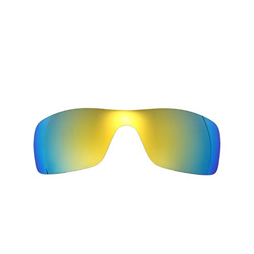 NicelyFit Polarized Replacement Lenses for Oakley Batwolf Sunglasses Glass Frames -Gold Mirror-
